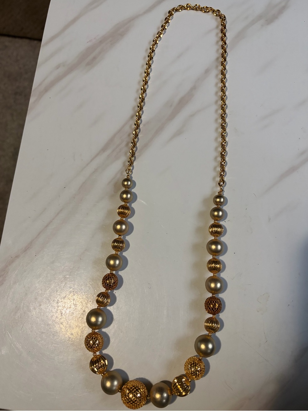 2/$35 Gold Beaded Necklace - Women Jewelry
